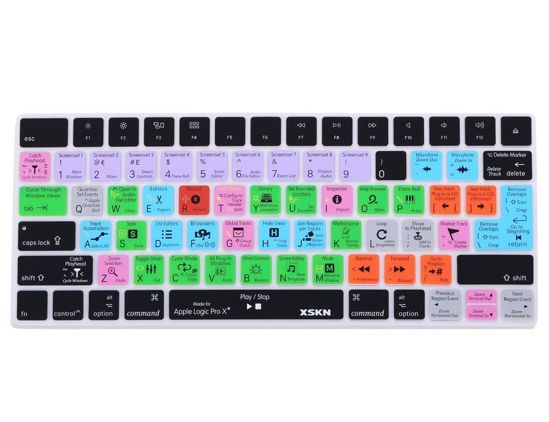 XSKN غطاء سيليكون لوحات المفاتيح XSKN Logic Pro مع مفاتيح اختصار وظيفية للوحة المفاتيح السحرية اللاسلكية Bluetooth A1644 MLA22LL/A MLA22B/A - Image 1
